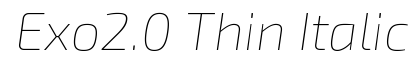 Exo 2.0 Thin Italic