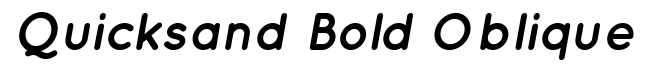 Quicksand Bold Oblique Regular
