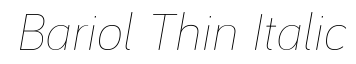 Bariol Thin Italic