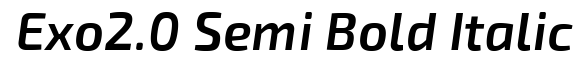 Exo 2.0 Semi Bold Italic