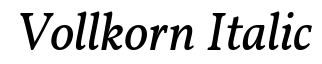 Vollkorn Italic