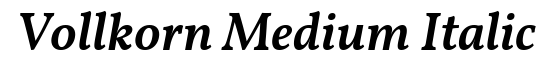 Vollkorn Medium Italic