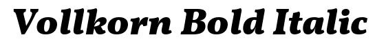Vollkorn Bold Italic