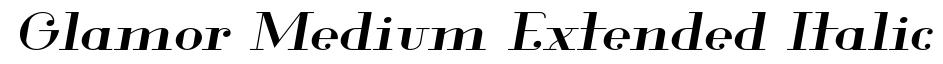 Glamor Medium Extended Italic