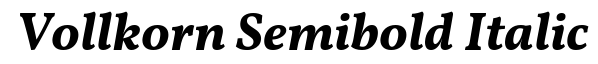 Vollkorn Semibold Italic