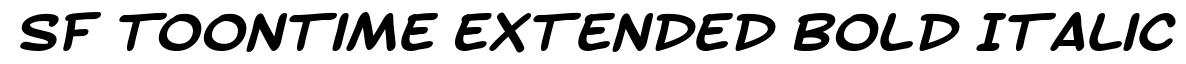 SF Toontime Extended Bold Italic