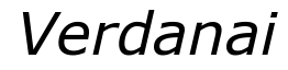 Verdana Italic