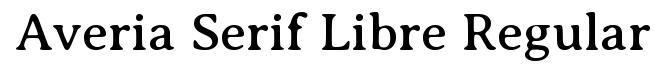 Averia Serif Libre Light