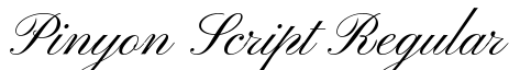 Pinyon Script