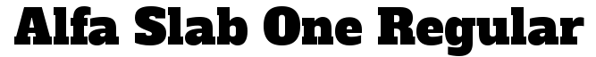 Alfa Slab One