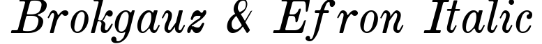 Brokgauz & Efron Italic