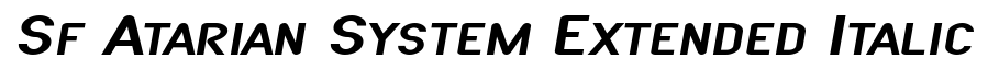 SF Atarian System Extended Italic