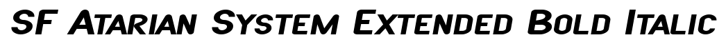 SF Atarian System Extended Bold Italic