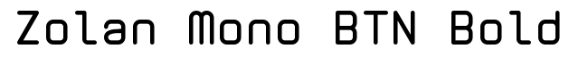 Zolan Mono BTN Bold