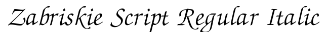 Zabriskie Script-Regular Italic