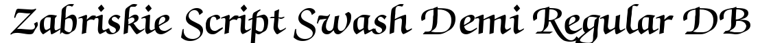 Zabriskie Script Swash Demi-Regular DB
