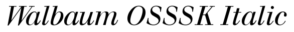 Walbaum OSSSK Italic