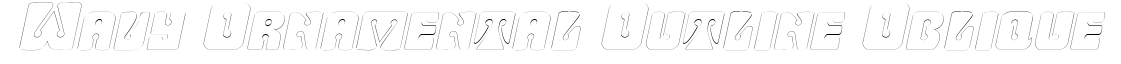 Wavy Ornamental Outline Oblique