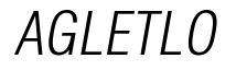 AGLetterica Condensed Light Oblique