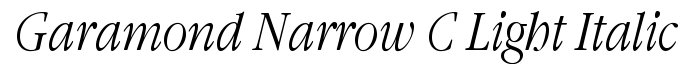 Garamond Narrow C Italic