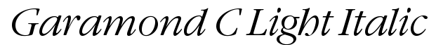 Garamond C Italic