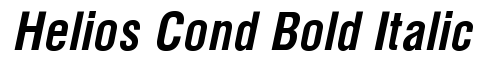 Helios Cond Bold Italic