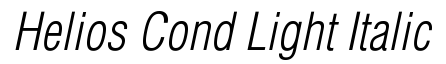 Helios Cond Light Italic