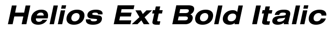 Helios Ext Bold Italic