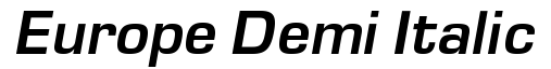 Europe Demi Italic