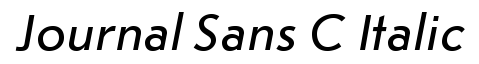 Journal Sans C Italic