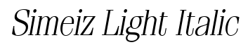 Simeiz Light Italic