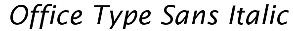 Office Type Sans Italic