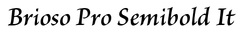 Brioso Pro Semibold Italic