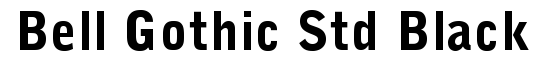 Bell Gothic Std Black