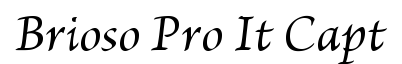 Brioso Pro Italic Caption