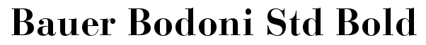 Bauer Bodoni Std Bold