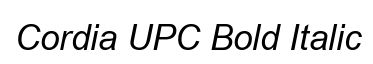 Cordia UPC Bold Italic