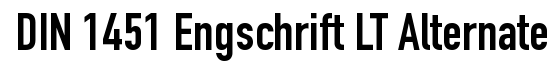 DIN 1451 Engschrift LT Alternate