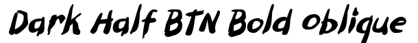 Dark Half BTN Bold Oblique