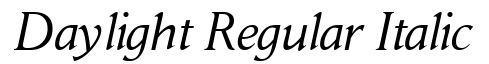 Daylight-Regular Italic