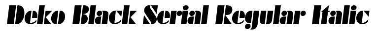 Deko Black-Serial-Regular Italic