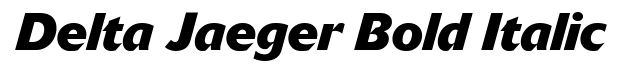 Delta Jaeger Bold Italic