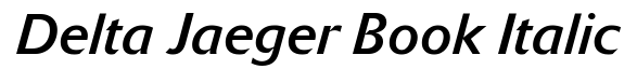 Delta Jaeger Book Italic