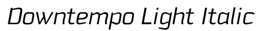 Downtempo-Light Italic