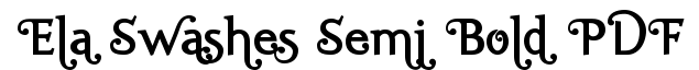 Ela Swashes Semi Bold PDF