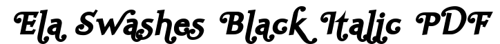 Ela Swashes Black Italic PDF