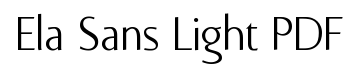 Ela Sans Light PDF