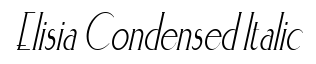 Elisia Condensed Italic