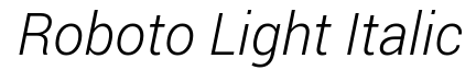 Roboto Light Italic