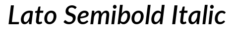 Lato Semibold Italic